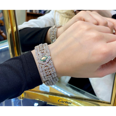 Art deco náramek s diamanty - 21,60 ct