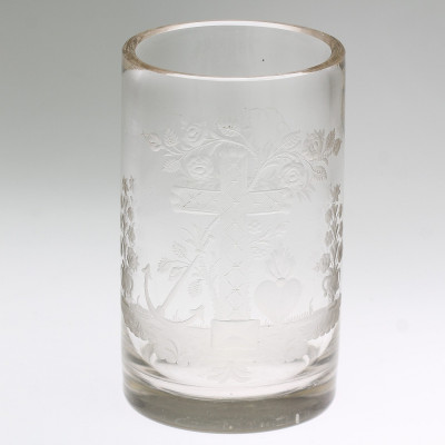 Cut glass - love, faith, hope