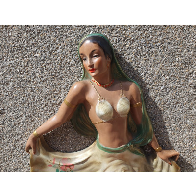 Art deco dancer wall sculpture - 66 cm