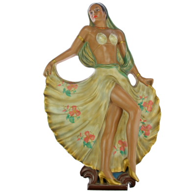 Art deco dancer wall sculpture - 66 cm