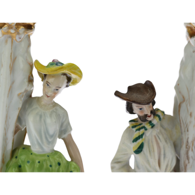 Porcelain figural candlesticks - Loket