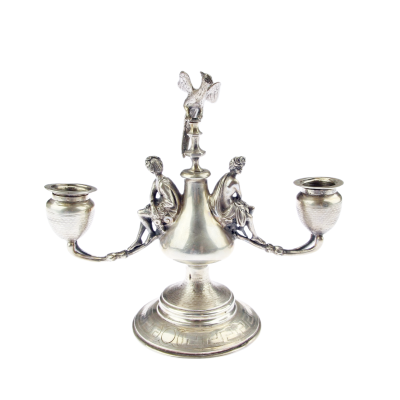 Austro-Hungarian silver candlestick