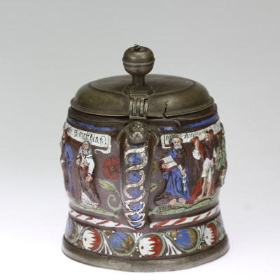 PRODÁNO - Kameninový korbel - Kreussen, okolo roku 1680