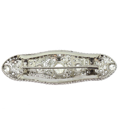 Art deco diamantová brož - 7,085 ct