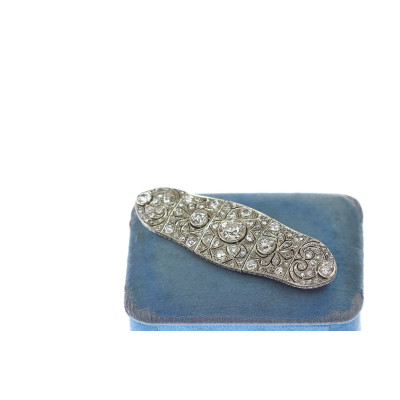 Art deco diamantová brož - 7,085 ct