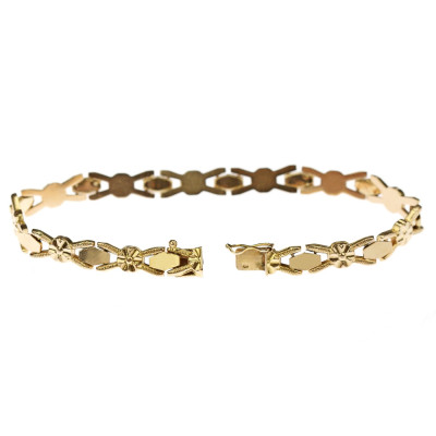 Italský růžovozlatý náramek - 20,5 cm