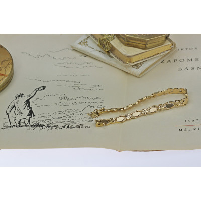 Italský růžovozlatý náramek - 20,5 cm