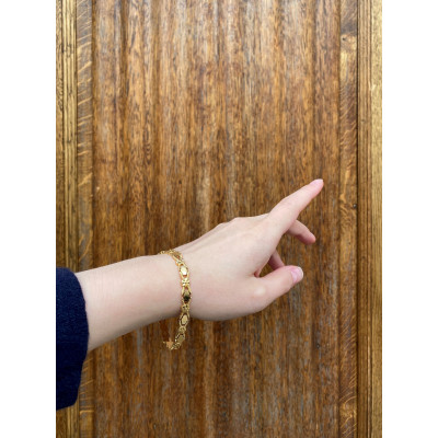Italský růžovozlatý náramek - 20,5 cm