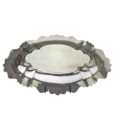 Oválná stříbrná mísa - konec 19. století