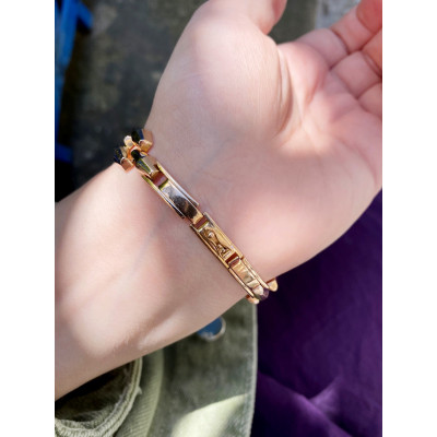 Rose gold bracelet with sapphire - 1950s