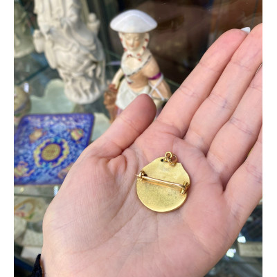 PRODÁNO - Secesní brož/přívěsek s diamanty