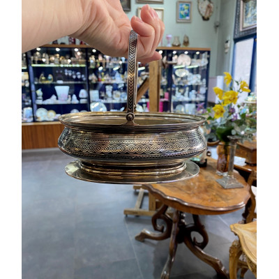 PRODÁNO - Stříbrný košík - konec 19. století, A. Postnikov