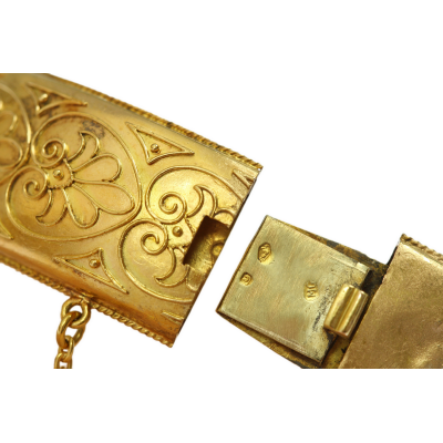 PRODÁNO - Rakousko-uherský zlatý náramek s diamantovou routou