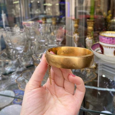 PRODÁNO - Rakousko-uherský zlatý náramek s diamantovou routou