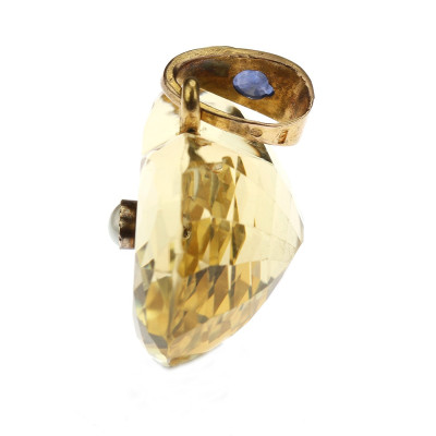 PRODÁNO - Přívěsek ve tvaru srdce - citrín 130 ct