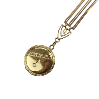 Zlatý šatlén s medailonkem