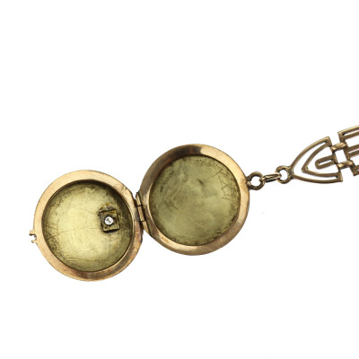 Zlatý šatlén s medailonkem