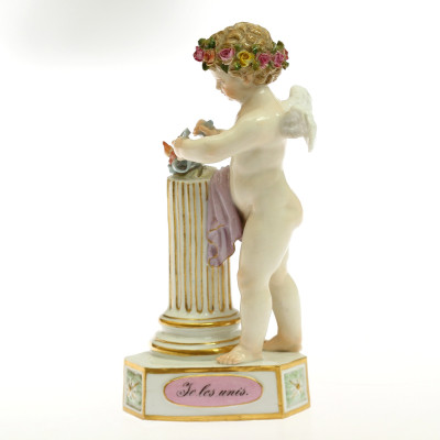 Porcelánová soška amora - Míšeň, 19. století