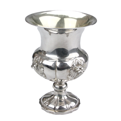 Silver vase with floral decoration – Portugal