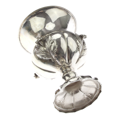 Silver vase with floral decoration – Portugal