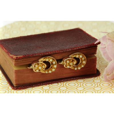 Zlaté náušnice s perličkami