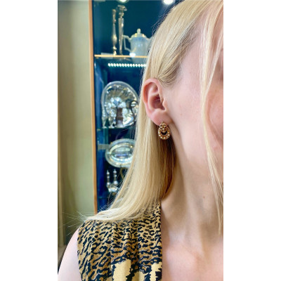 Zlaté náušnice s perličkami