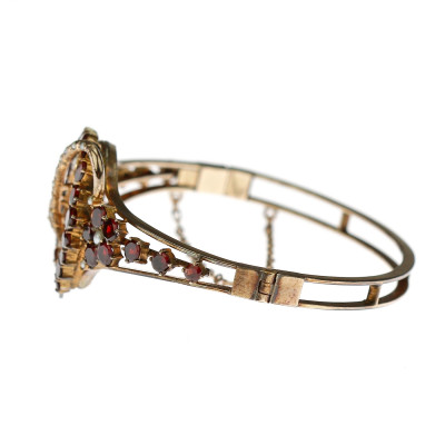 Garnet bracelet with horseshoe motif – turn of the 19th and 20th Century
