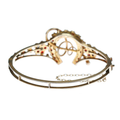 Garnet bracelet with horseshoe motif – turn of the 19th and 20th Century