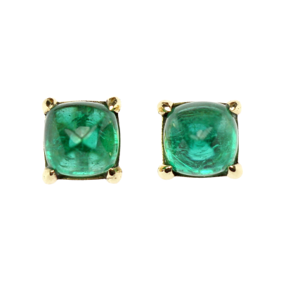 Zlaté náušnice se smaragdy 6,24 ct