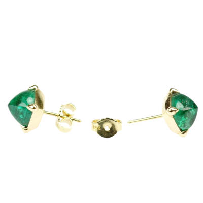 Zlaté náušnice se smaragdy 6,24 ct