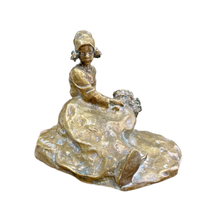 Secesní socha - Mladá Bretaňka z Pont Avenu