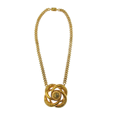 Rakousko-uherský zlatý náhrdelník "uzel"