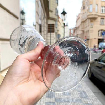 SOLD - Baroque goblet with engraving of cupid