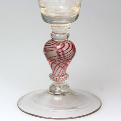 SOLD - Baroque goblet with engraving of cupid