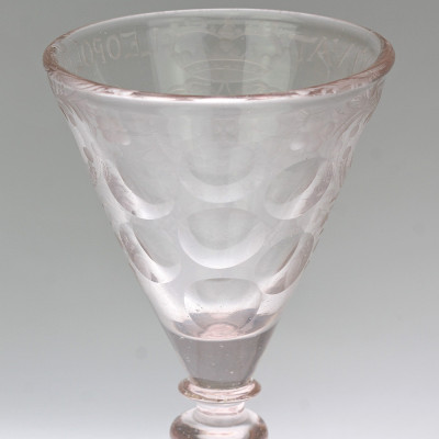 SOLD - Baroque glass goblet - VIVAT LEOPOLDVS