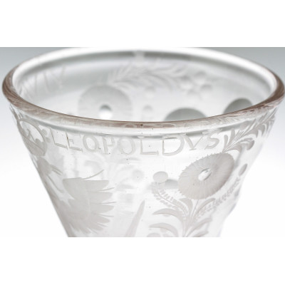 SOLD - Baroque glass goblet - VIVAT LEOPOLDVS