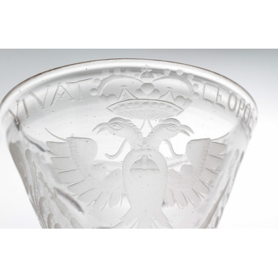 SOLD - Baroque glass goblet - VIVAT LEOPOLDVS