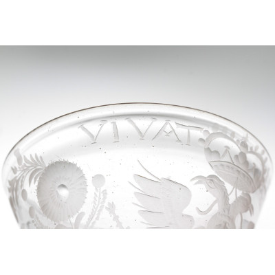 SOLD - Baroque glass goblet - VIVAT LEOPOLDVS