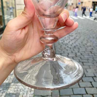 SOLD - Baroque glass goblet - VIVAT LEOPOLDVS