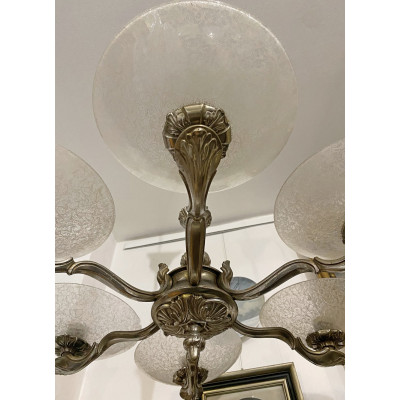 Železný lustr s 6 rameny