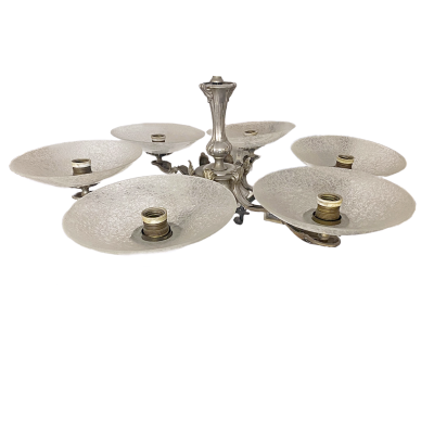 Železný lustr s 6 rameny