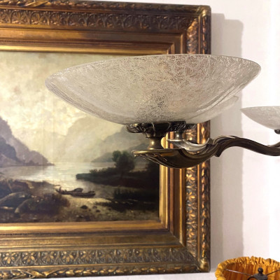 Železný lustr s 6 rameny