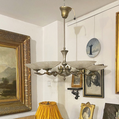 Železný lustr s 6 rameny