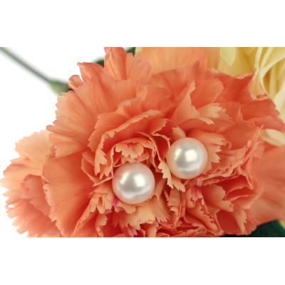 Perlové náušnice se zlatým zapínáním