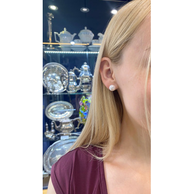 Perlové náušnice se zlatým zapínáním