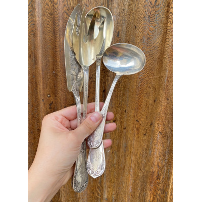 Sada stříbrných příborů pro 12 osob (41 ks) - Gaston Bardies, Paříž