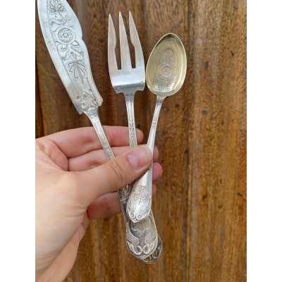 Sada stříbrných příborů pro 12 osob (41 ks) - Gaston Bardies, Paříž