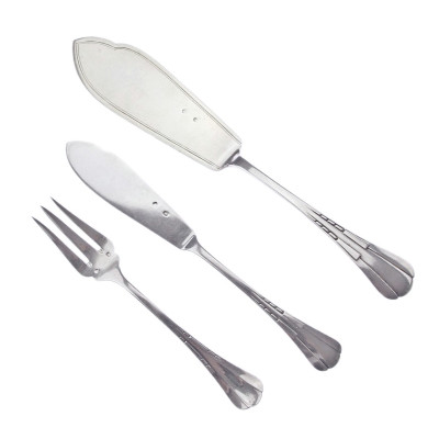 Art deco fish silver cutlery - France