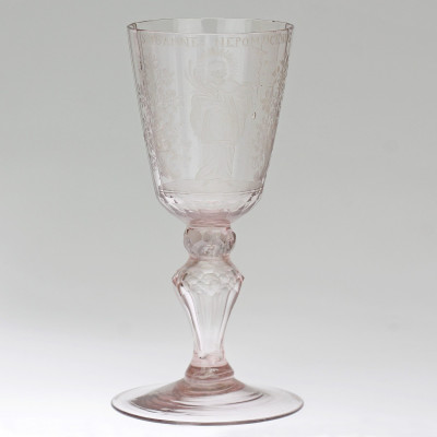 PRODÁNO - Pohár se sv. Janem Nepomuckým - pol. 18. století