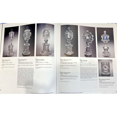 PRODÁNO - Skleněný stojánek se sv. Janem Nepomuckým - Harrachov